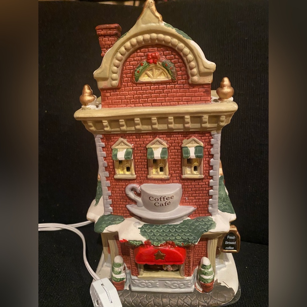 Holiday Time Festive Coffee Cafe Light-Up Decor